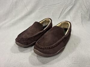 KURU Loft Slippers Mens Size 10.5 Brown Suede Lined Moccasin Indoor Outdoor